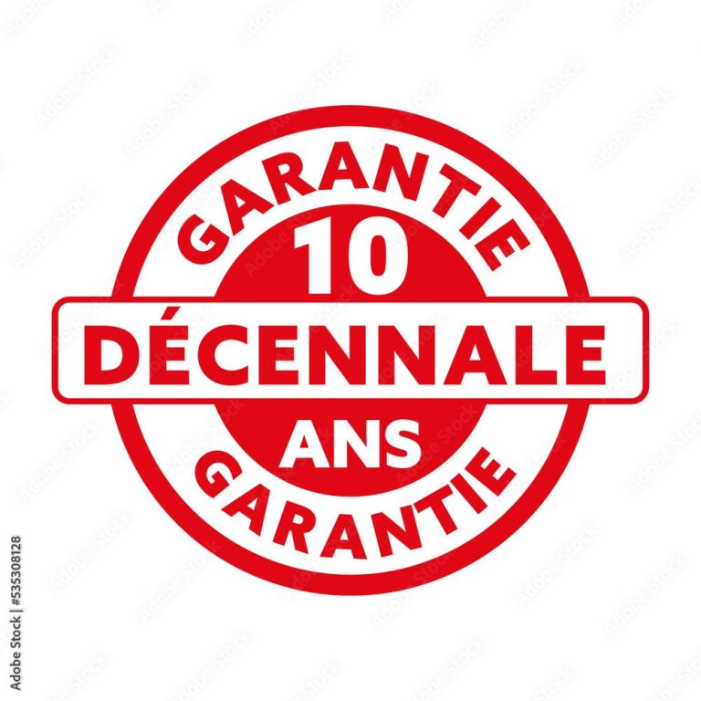 Logo de garantie décennal pour travaux de toiture réparation et réfection 